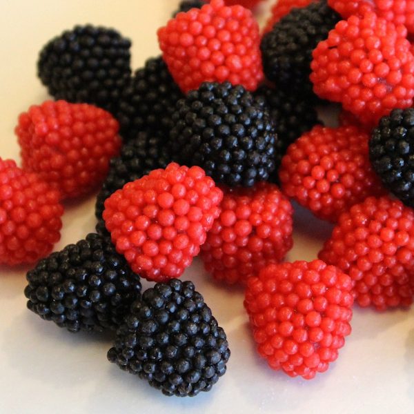 Gummy Blackberries and Raspberries